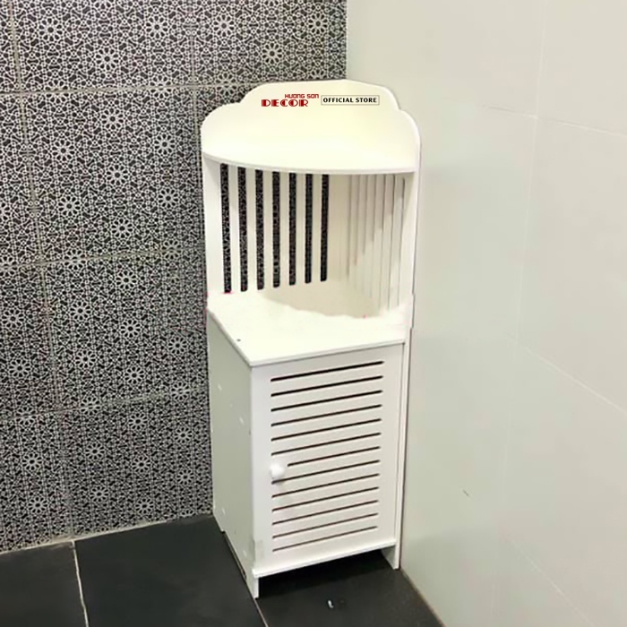 Tủ đầu giường nhà tắm phòng khách tam giác gỗ PVC cao cấp chống nước sang trọng tiện dụng
