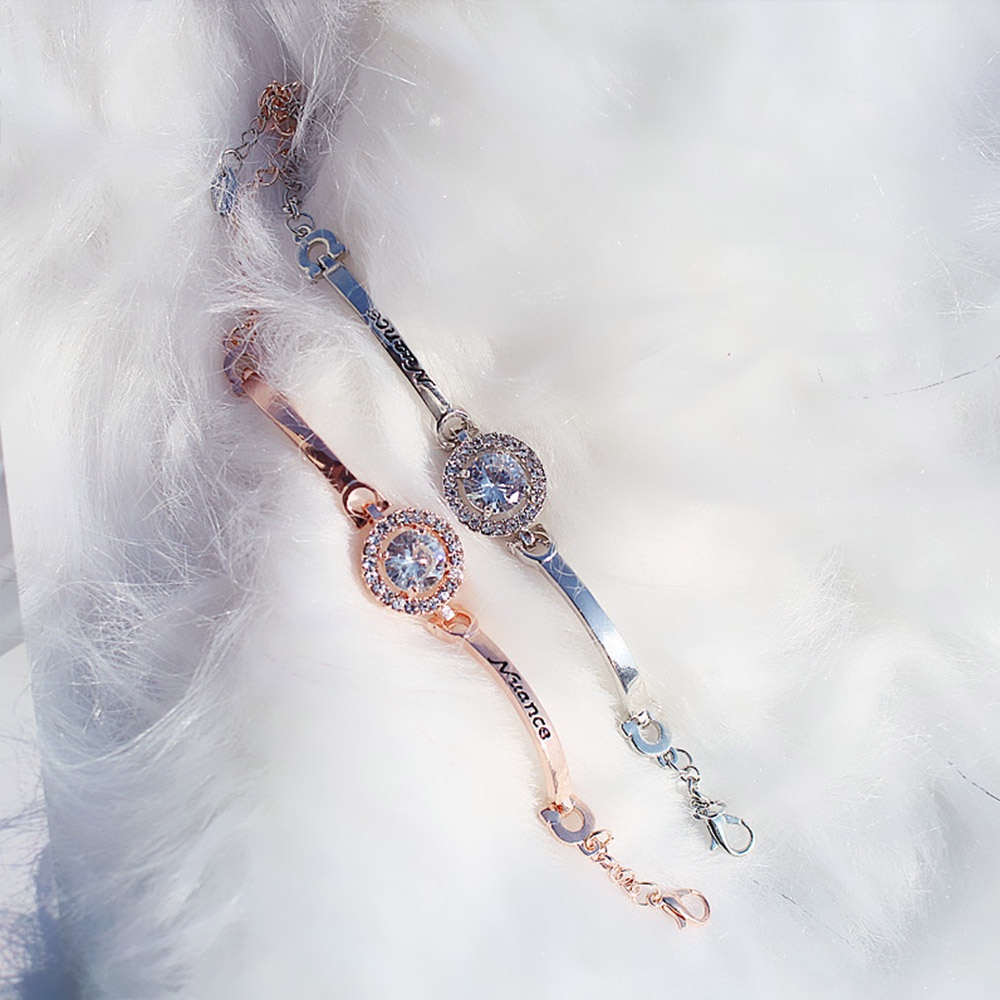 Vòng Tay Đính Đá Zircon Thanh Lịch Thời Trang Cho Nữ