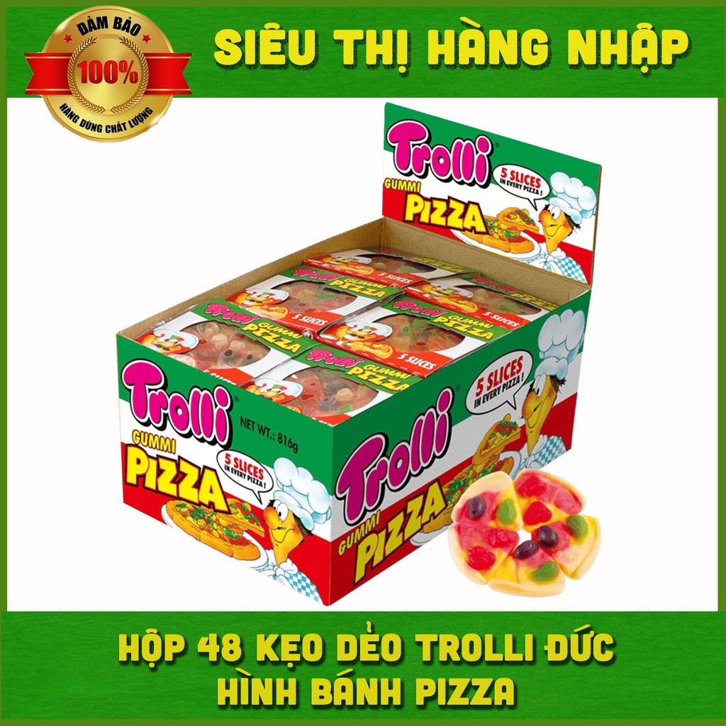 Kẹo Dẻo Trolli Pizza combo 48 gói