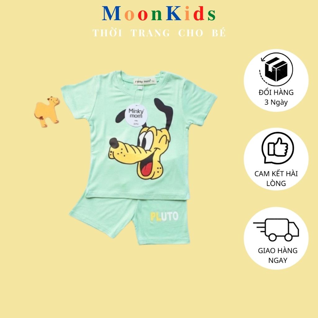 Bộ cộc Tay Minkymom🌈SIÊU HỌA TIẾT PLUTO🌈thun lạnh 100% co giãn 4 chiều thấm hút mồ hôi cực tốt cho bé từ 6-18kg