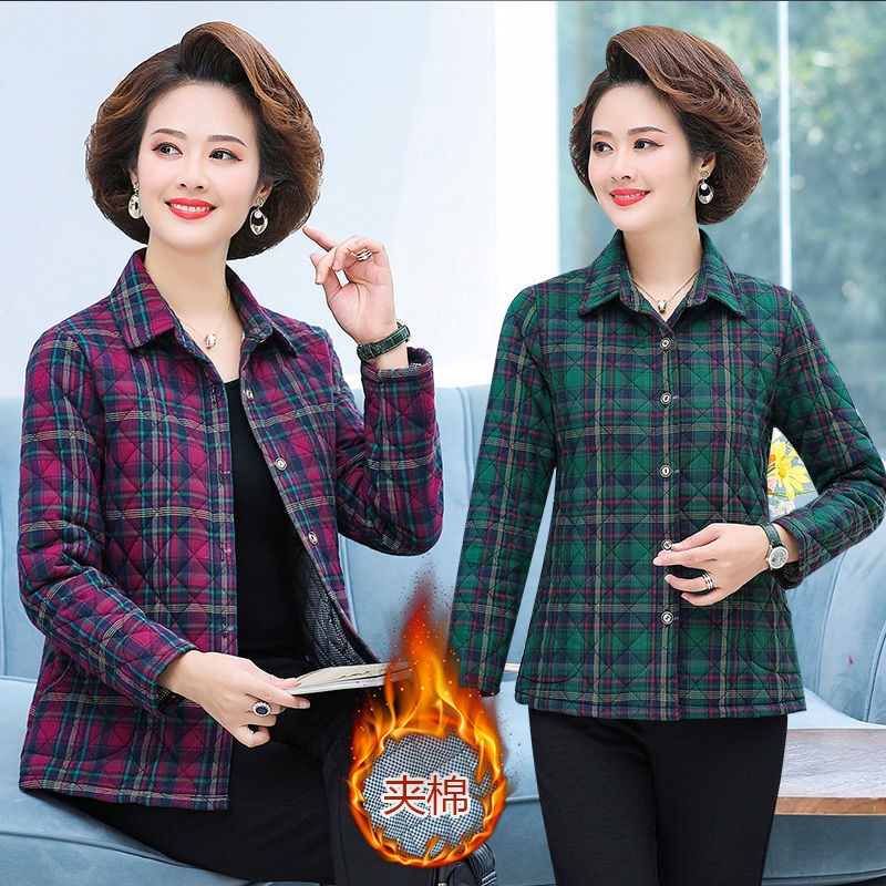 Đệm Cotton Nhỏ Phong Cách Thu Đông Cho Phụ Nữ Trung Niên