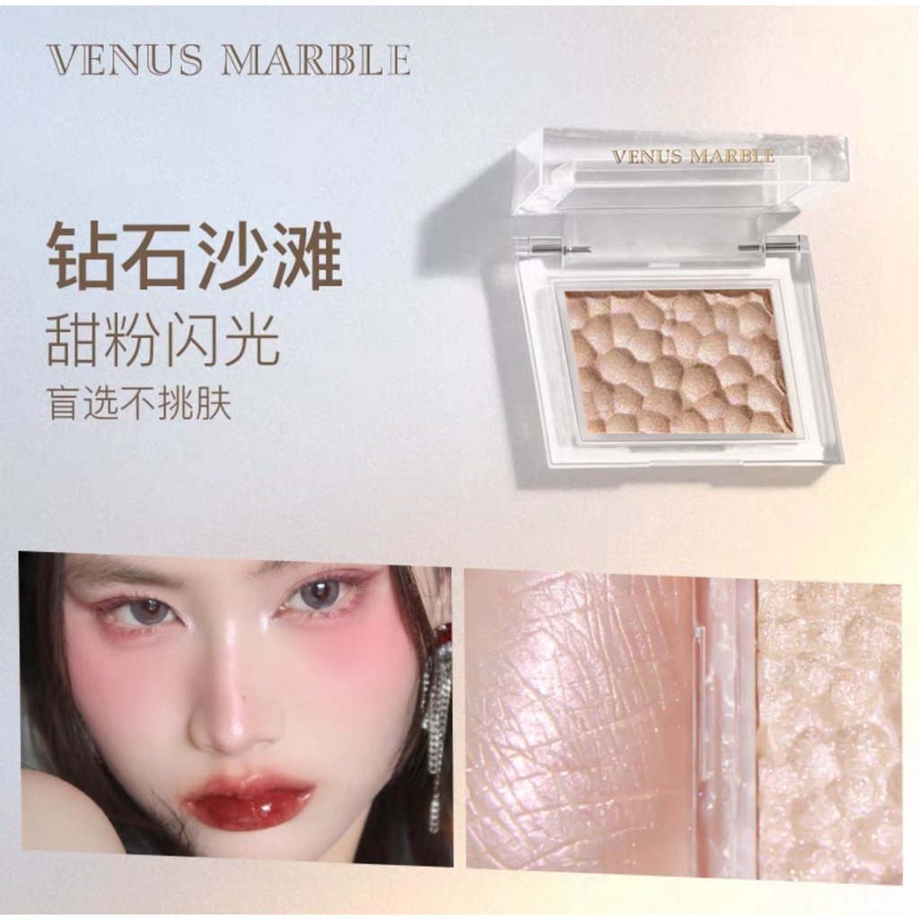 VENUS MARBLE Bingzhou Stone Jingzhan High Light Kem VM Pearlescent Khoai tây nghiền sáng mịn lấp lánh Đảo băng tuyết