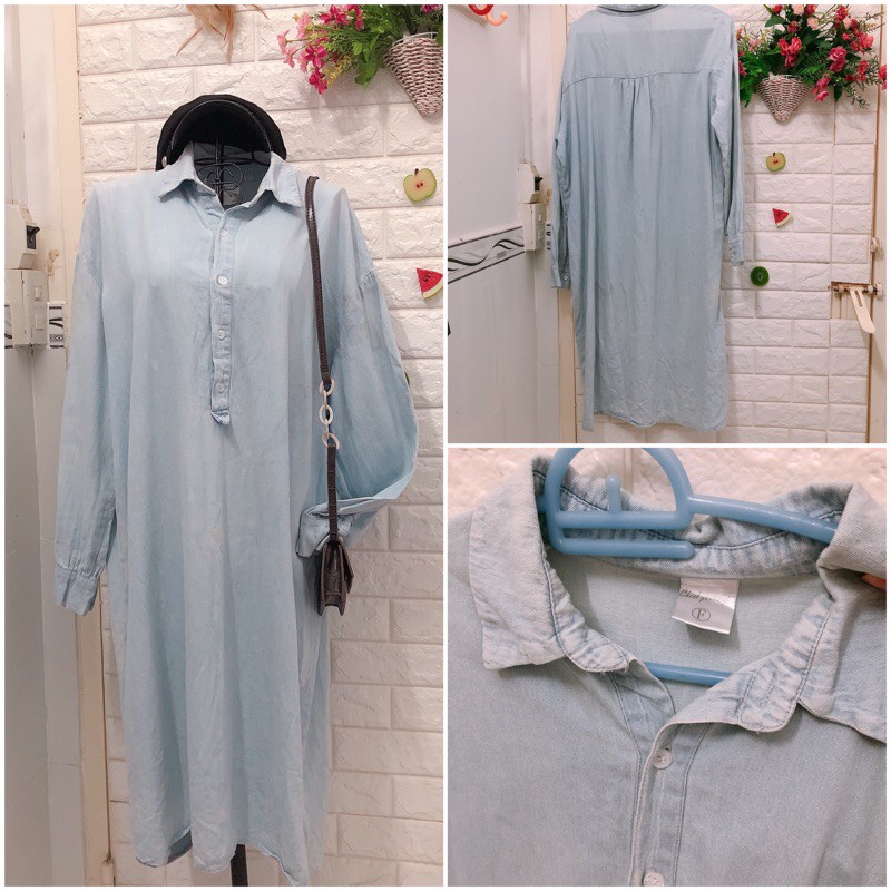Đầm denim xinh giá rẻ dưới 60 kg