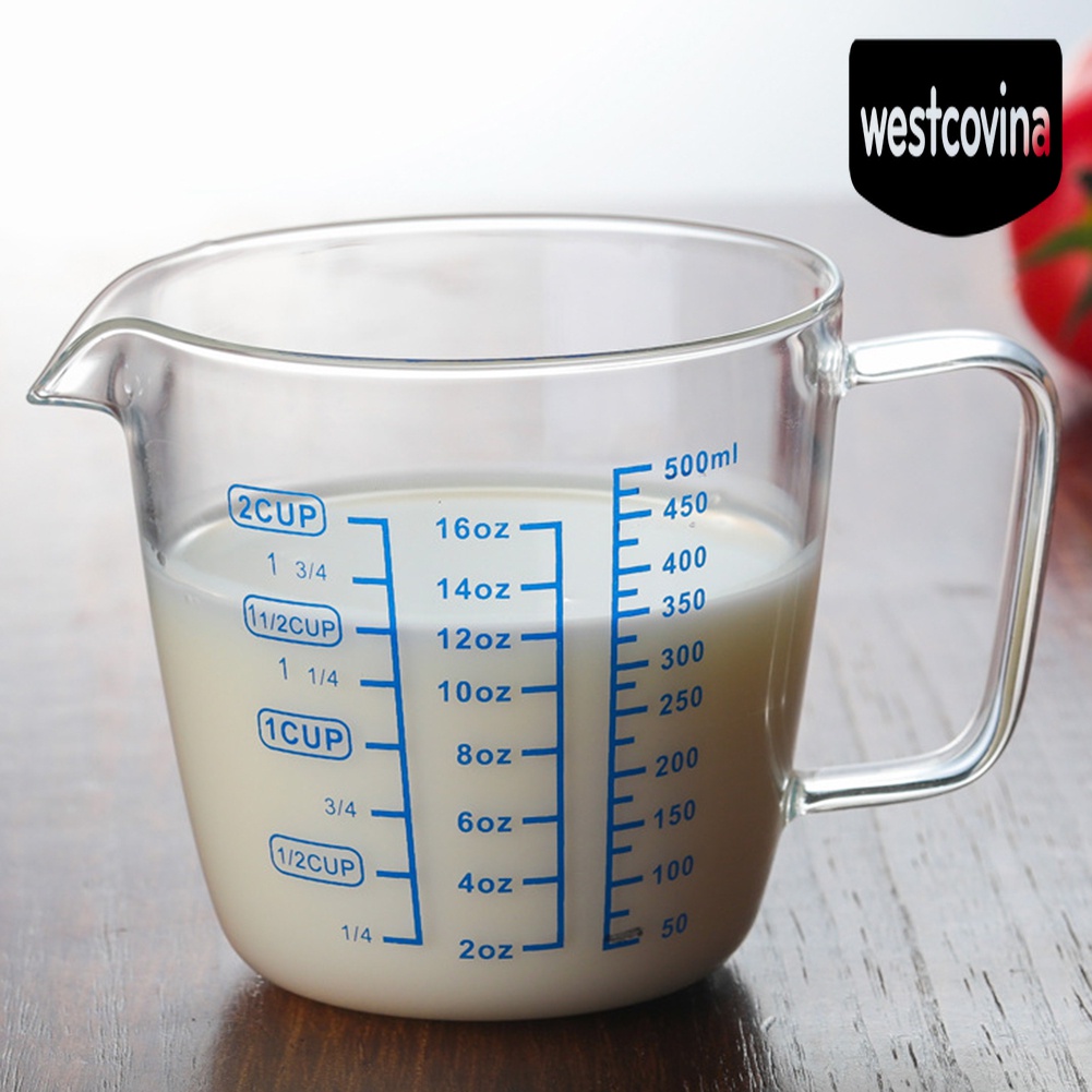 [Hot]☀ Dụng Cụ Đo Lường Thực Phẩm Bằng Kính Chịu Nhiệt 250ml / 500ml