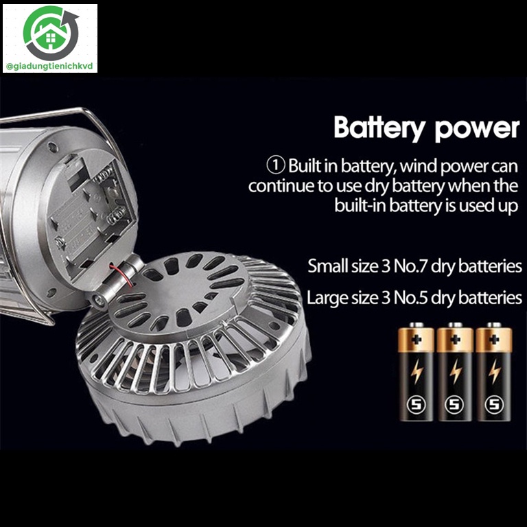 Đèn LED Năng Lượng Mặt Trời Kèm Quạt Sạc Điện Năng Lượng Mặt Trời - Tiện Dụng