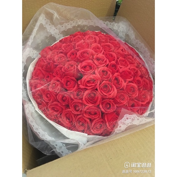 Đầu Bông Hoa Hồng Sáp 10 Bông Hoa 3 Lớp Loại 1 Chất Dày, Nhiều Màu