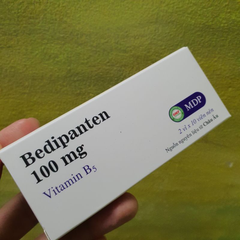 Bedipanten 100mg viên uống bổ sung vitamin B5 kích thích mọc tóc (hộp 20v) - Đông Anh Pharmart