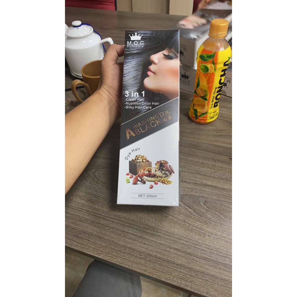 Dầu Gội Phủ Bạc M.O.C DẦU GỘI PHỦ BẠC ĐEN TÓC, GIÚP NGĂN CHẶN TÓC BẠC SỚM