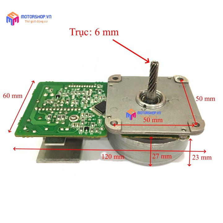 MTS Động Cơ Motor Brushless Không Chổi Than 3 Pha Chế Quạt 15V – 24VDC 20W Trục 6mm
