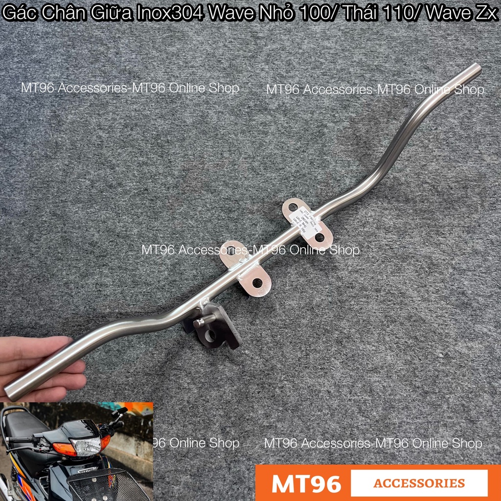 Gác Chân Trước Inox Cho Wave Nhỏ, Wave Thái 110, Wave Zx Chuẩn Inox304
