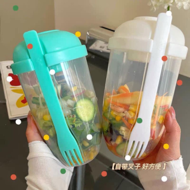 Cốc Trộn Salad Siêu Tiện,Siêu Xinh,Siêu Rẻ Mang Đi Làm