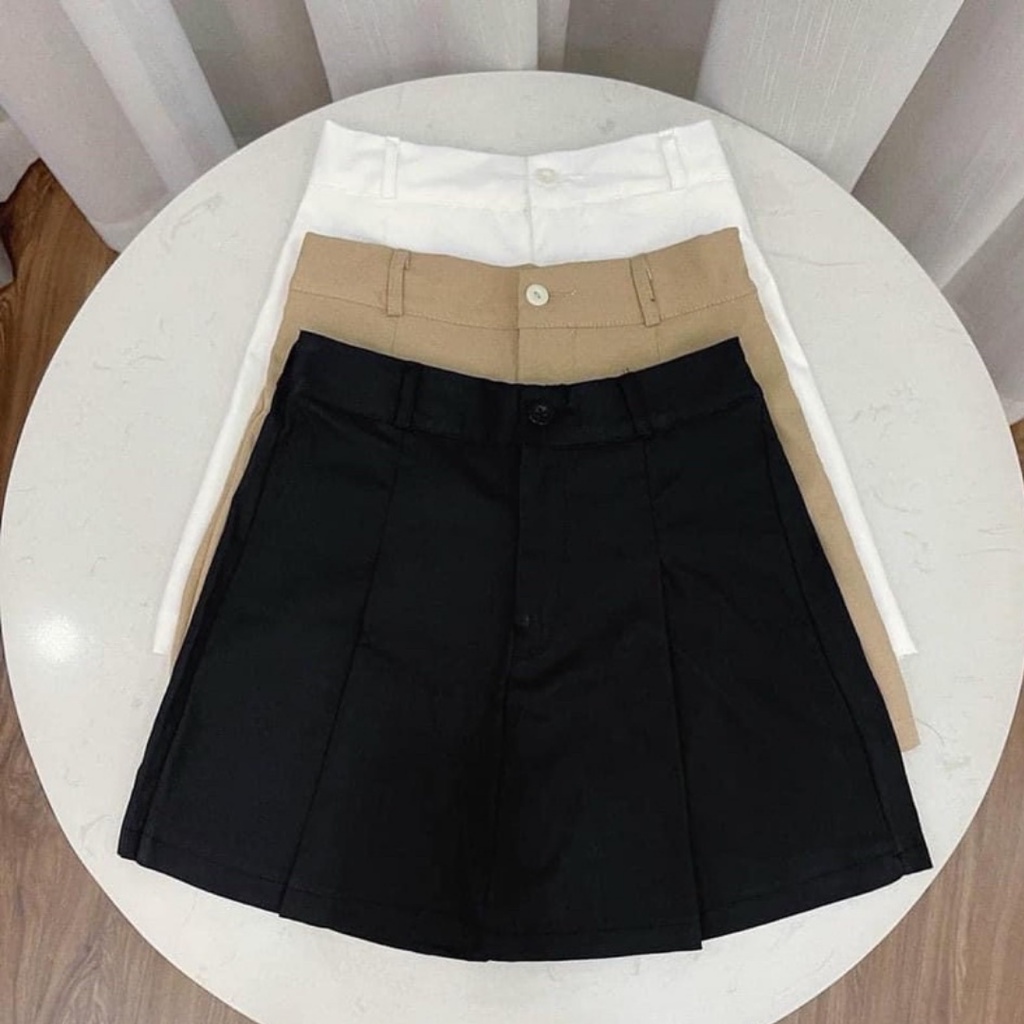 Quần Giả Váy Nữ Lưng Thun Chất KAKI Cực Đẹp,Chân Váy KAKI BASIC HOT 2022 GIRLDREAM