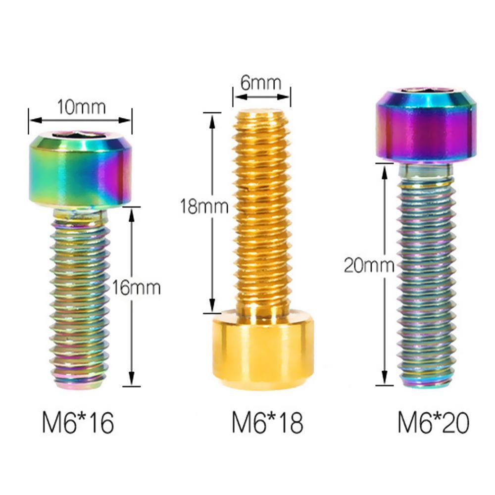Bu Lông Xe Đạp 16mm / 18mm / 20mm Bằng Titan Kèm Ốc Vít Cố Định