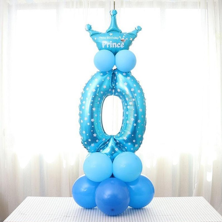 Vương miện, chai ly sâm panh,  nơ bong bóng kiếng cỡ to 60 - 80cm trang trí sinh nhật - Foil balloon