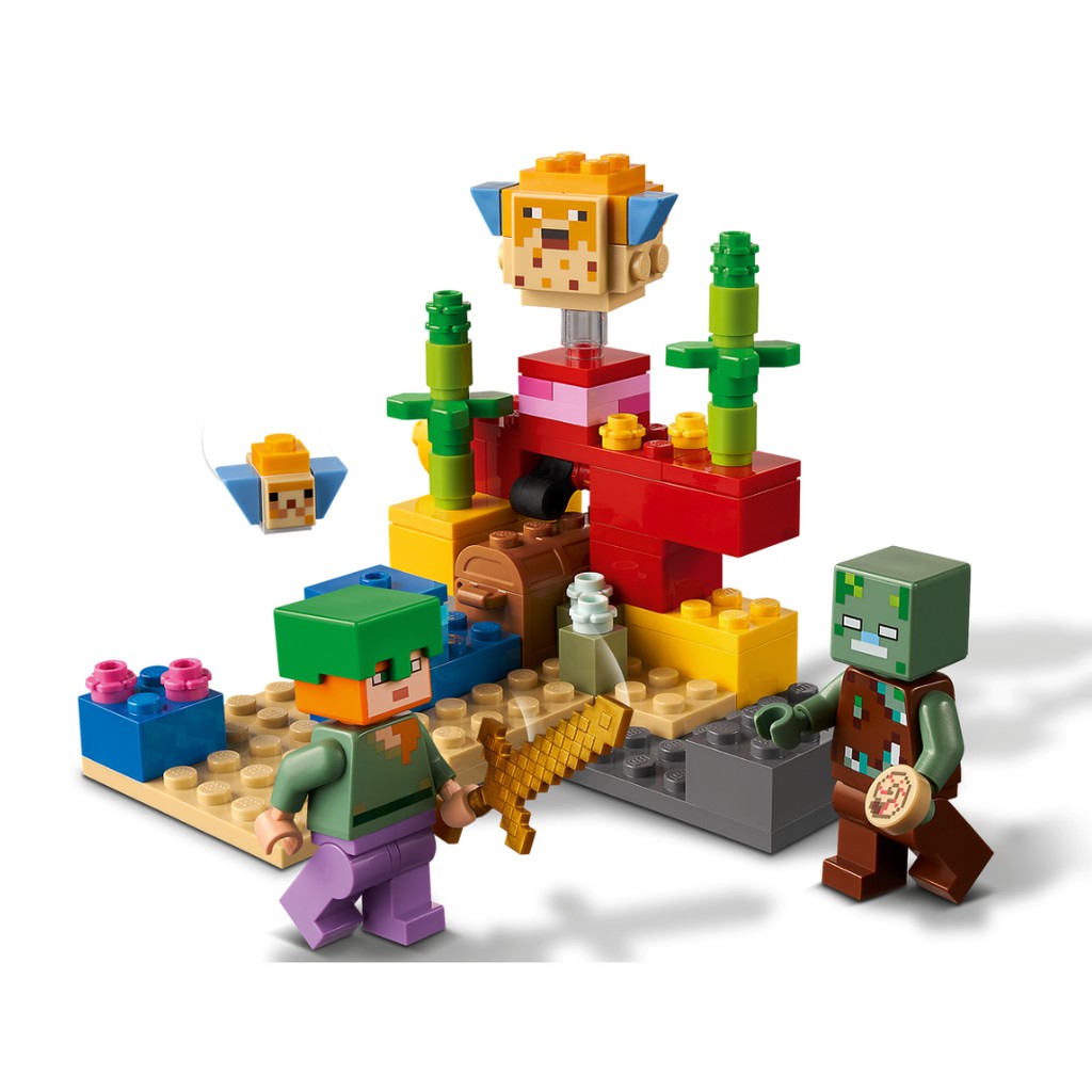 Lego HaHa - Lego Minecraft - The Coral Reef - Rạn San hô - 21164
