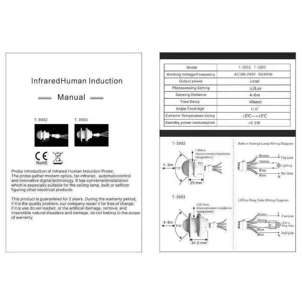 Công Tắc Cảm Biến Chuyển Động Hồng Ngoại 110v Led 220v