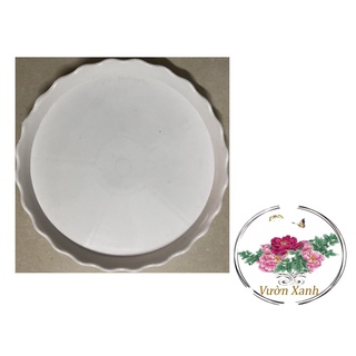 Đĩa lót chậu tròn khía phi 13cm - #048d#