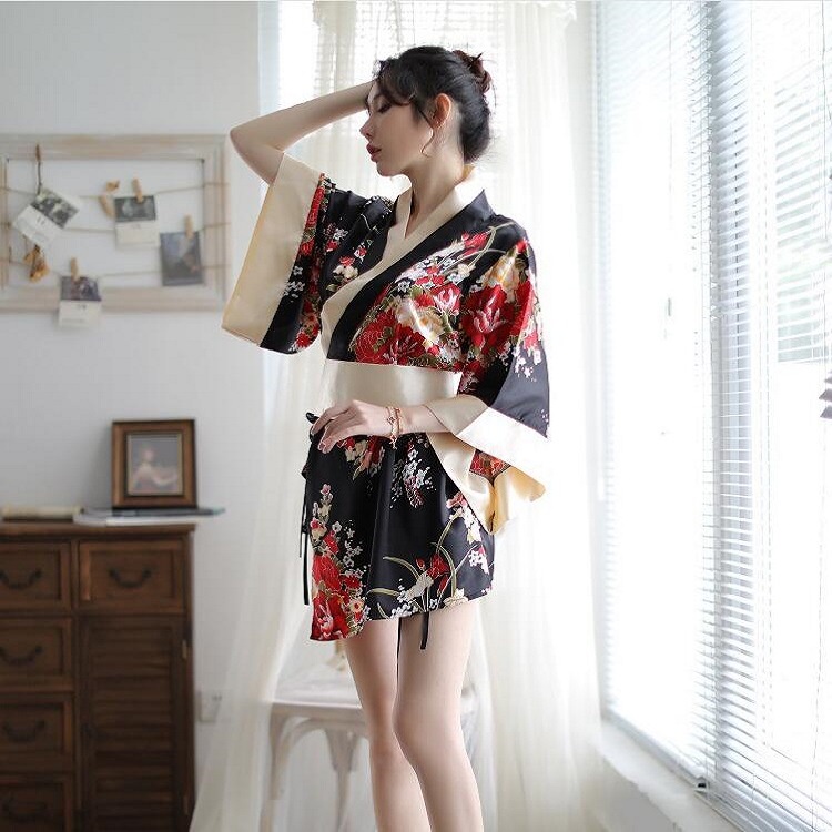 Đồ ngủ phong cách kimono Nhật Bản gợi cảm thời trang cho nữ