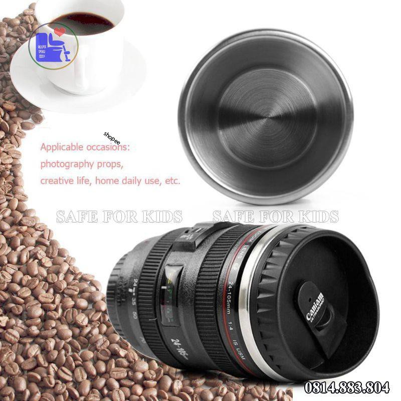 Cốc Giữ Nhiệt Cà Phê Hình Ống Kính Lens Máy Ảnh