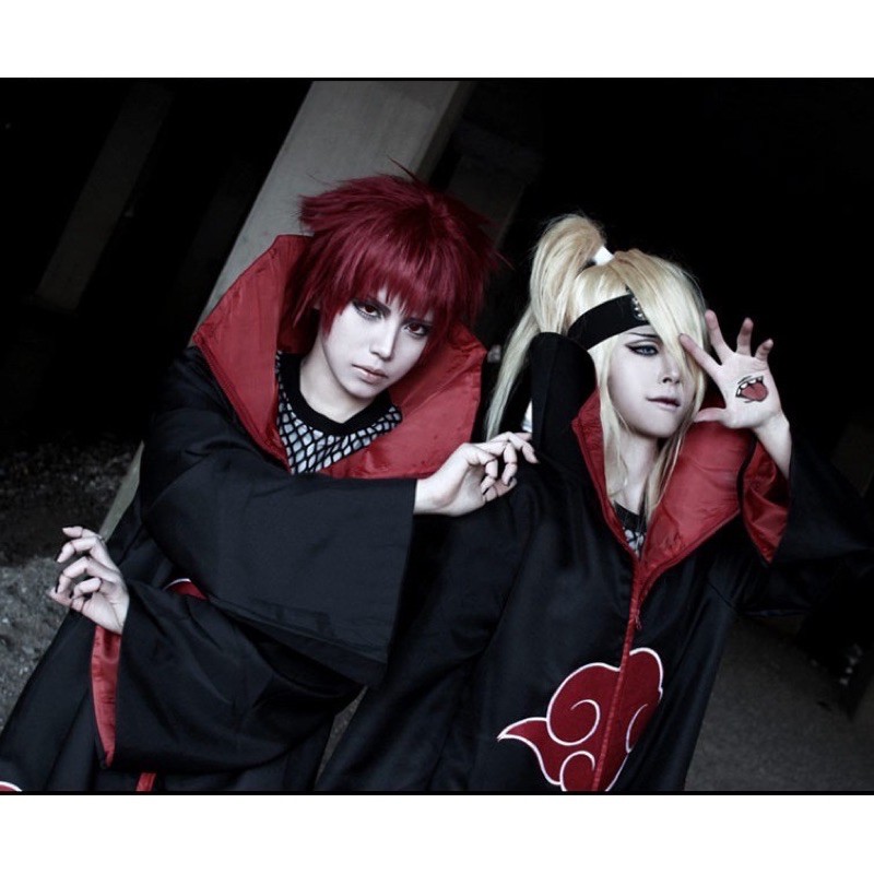 Áo khoác Akatsuki cosplay Itachi hóa trang anime Naruto