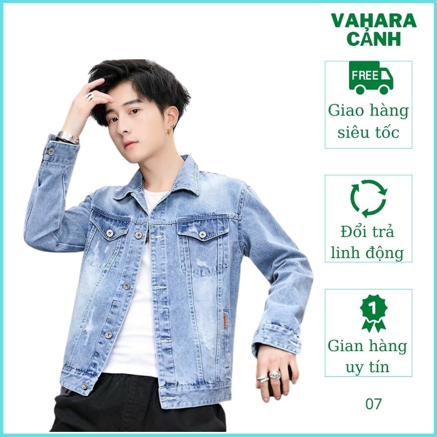 Áo khoác jean nam chất bò cá tính trẻ trung năng động,TAKA 07