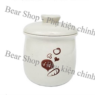Phụ kiện nồi hầm chậm bear 1.8l - bộ nắp và thố sứ 0.5l