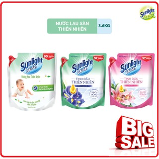 Nước Lau Sàn SUNLIGHT Tinh Dầu Thiên Nhiên Túi 3,6Kg