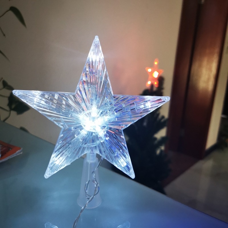 Ngôi Sao Năm Cánh Màu Vàng / Bạc Trang Trí Cây Thông Giáng Sinh