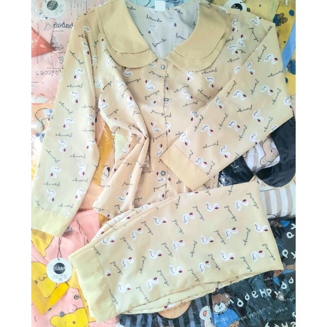 Bộ pijama cổ 2 lá