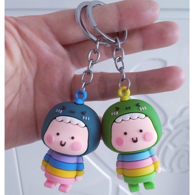 COMBO 2 Móc khoá khủng long gắn chìa khóa xe, balo, túi ví