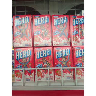 Sữa Trái Cây Hero Vinamilk vị dâu Lốc 4 hộpx110ml