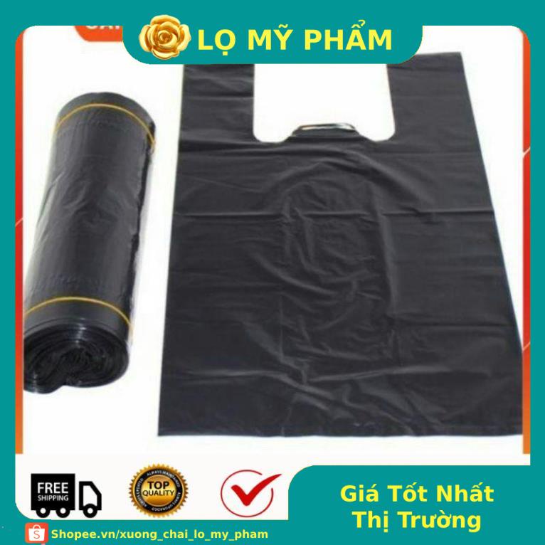 [1kg] Túi nilong đen hai quai Đen / túi bọc xốp / túi đóng hàng / túi đựng rác