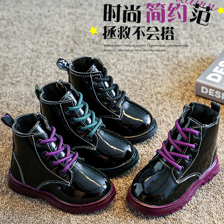 Giày Boot Cổ Cao Trang Trọng Sành Điệu Cho Bé Gái 1-7 Tuổi
