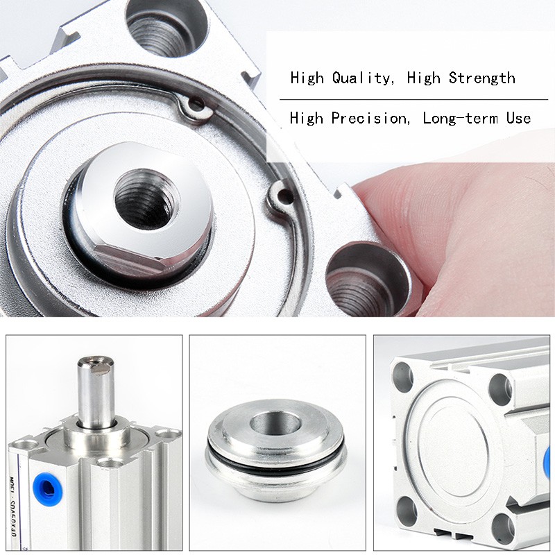 Ống Xi Lanh Khí Nén Bằng Hợp Kim Nhôm 32mm Bore 5/10/15/20/25/30/40/50mm