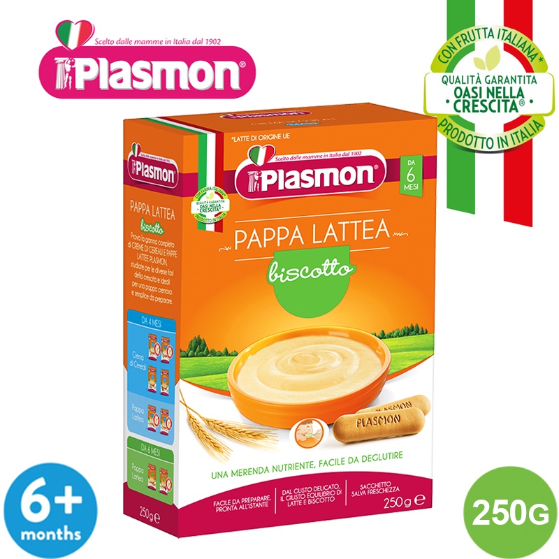 Bột Ăn Dặm Vị Sữa Bánh Quy Nghiền Plasmon 250g Dòng Cao Cấp của Ý thumbnail