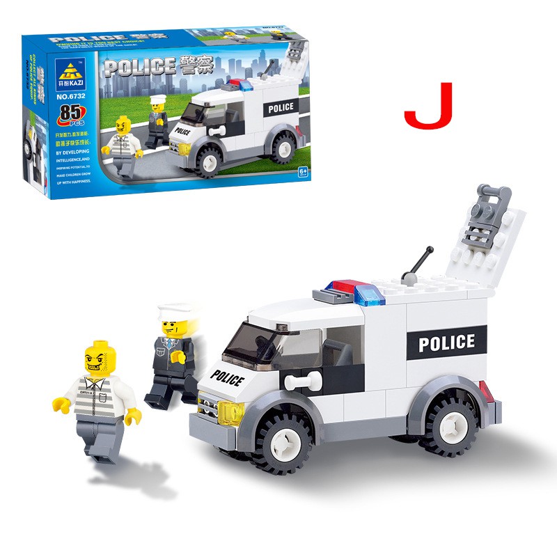 Bộ 6 Mô Hình Xe Tải Lego Tự Lắp Ráp Cho Bé