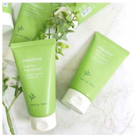 Sữa rửa mặt ngừa mụn làm sạch da ♥ [Yêu Thích] ♥ trà xanh - Green Tea Foam Cleanser 150ml