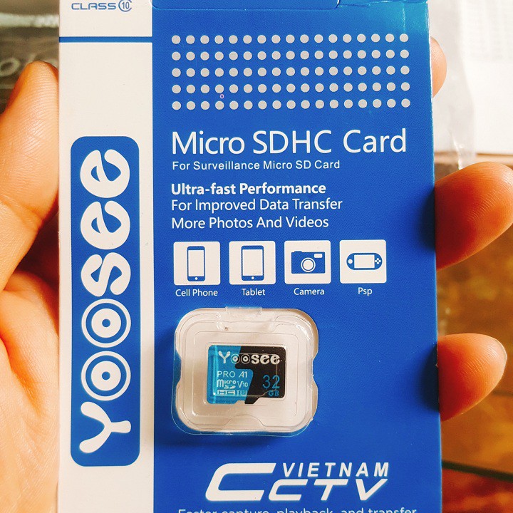 [GIÁ CỰC SỐC] THẺ NHỚ YOOSEE 32GB PRO A1 MICRO SDHC U3 CLAS 10 -TỐC ĐỘ CAO 100MB/S | BigBuy360 - bigbuy360.vn