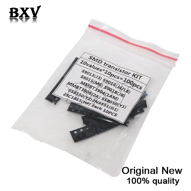 Bộ 10 Linh Kiện Bán Dẫn X10 Cái SOT-23 SMD S9013 S9014 S9015 S9018 MMBT3904 MMBT3906 SS8050 SS8550 2N551 2SC1815