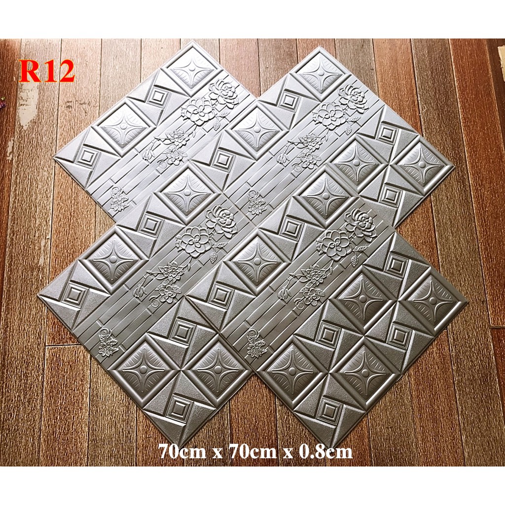 (Quận 12) Xốp dán tường giả da vân hoa