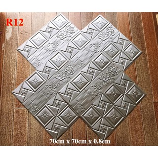 (Quận 12) Xốp dán tường giả da vân hoa