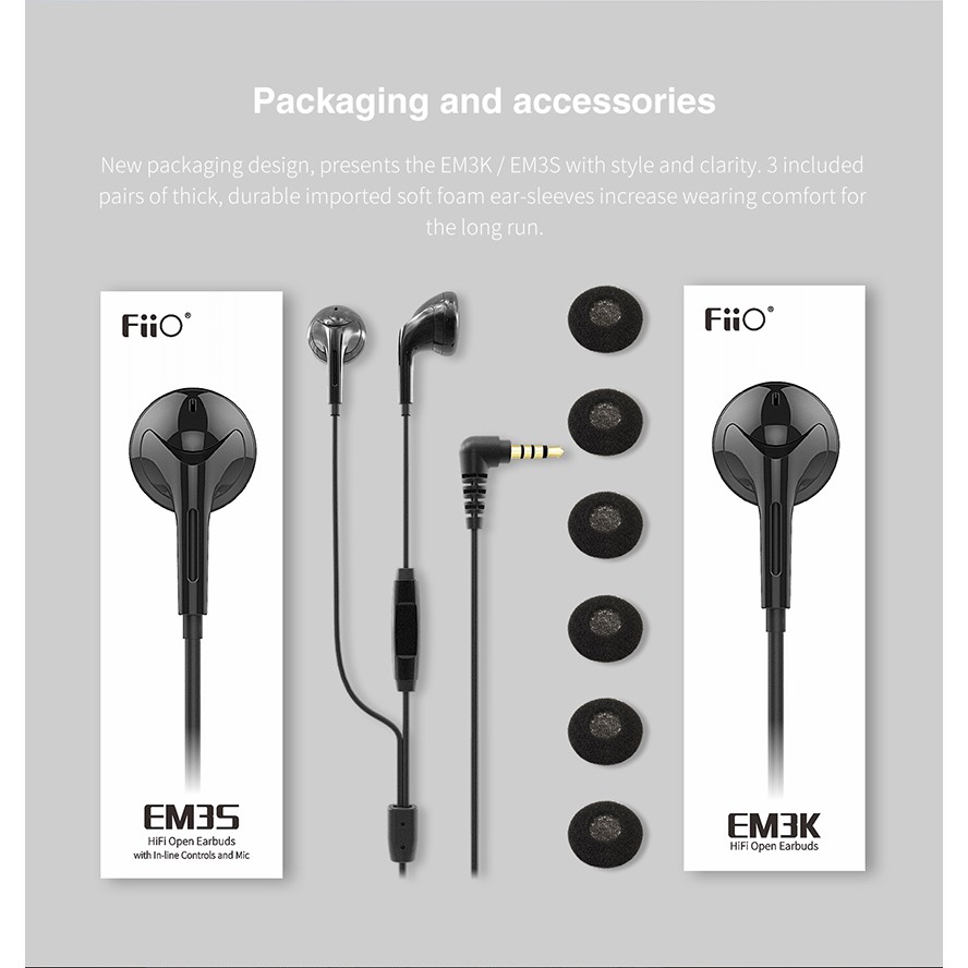 Tai nghe nhạc ear-buds màng loa lớn - FiiO EM3K