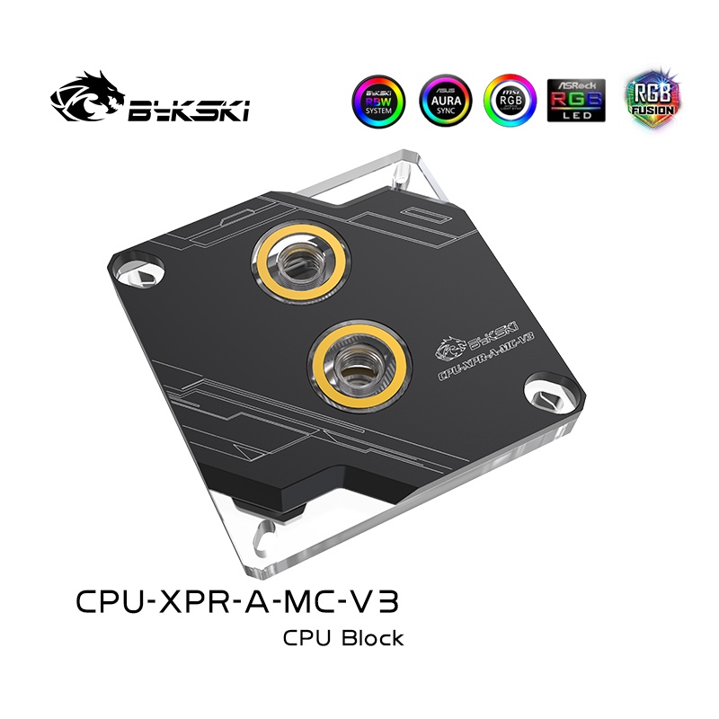 Đế tản nhiệt nước custom Block CPU Bykski CPU-XPR-A-MC-V3. SK 115x, 1200, 1700