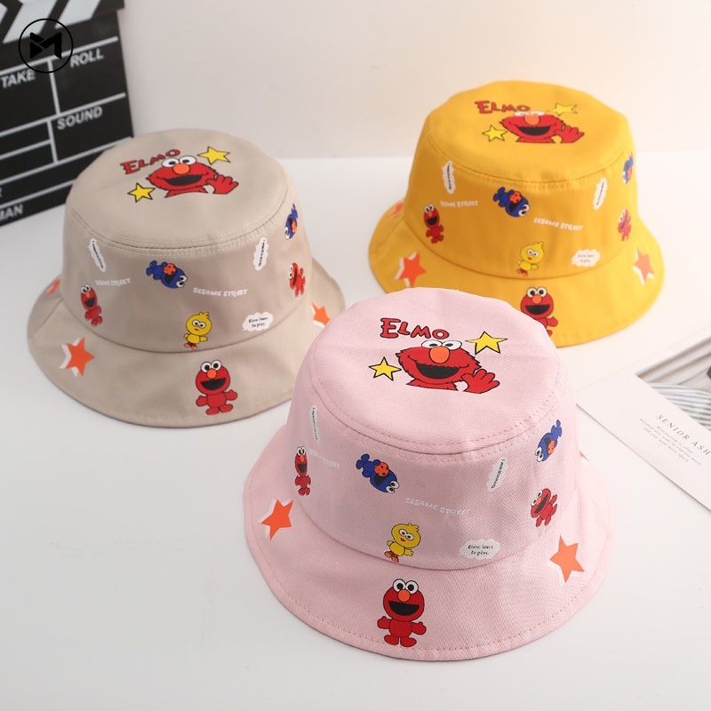 Mũ Tai Bèo Vành Rộng Chống Nắng Họa Tiết Hoạt Hình Cho Bé