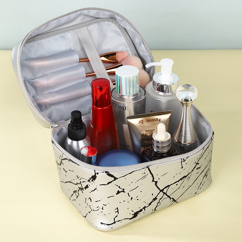 Hộp Đựng Mỹ Phẩm Mực In Màu Bạc Di Động Tiện Dụng Mang Theo Du Lịch