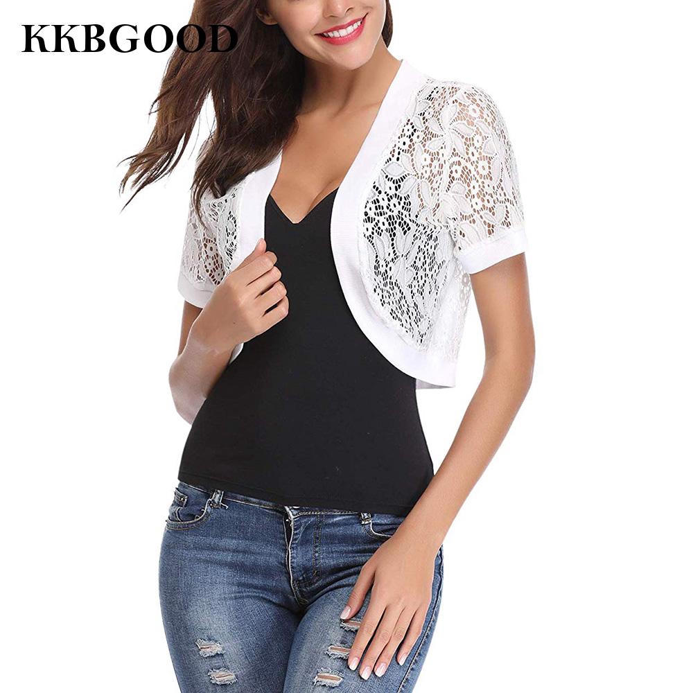 Áo khoác ren lửng ngắn tay cho nữ | BigBuy360 - bigbuy360.vn