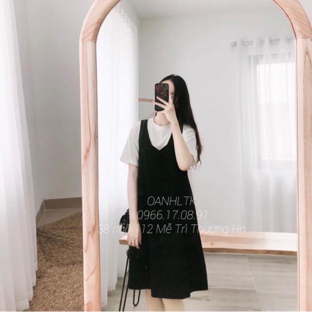 [40-80kg] SET YẾM BẦU Cổ Tim Có Kèm Áo - Váy Bầu Mùa Hè Kiểu Dáng Trẻ Trung