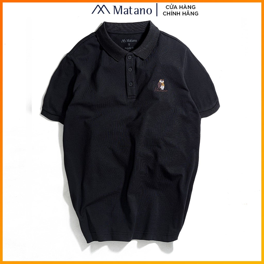 Áo thun polo nam cá sấu MATANO - Áo phông nam có cổ trụ bẻ, vải cotton cao cấp chính hãng, thêu họa tiết chim đẹp 027 | BigBuy360 - bigbuy360.vn