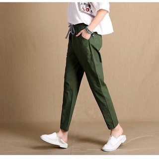 Quần kaki suông sắn ống