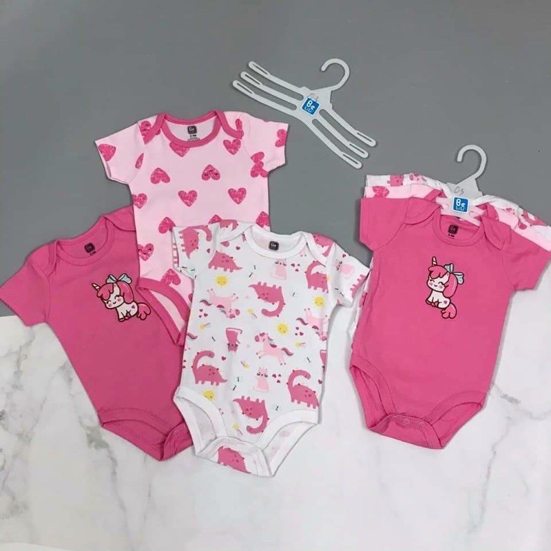 Bodysuit cho bé Set 3 bodysuit Bộ đồ liền thân sơ sinh Body bé trai Bodychip bé gái